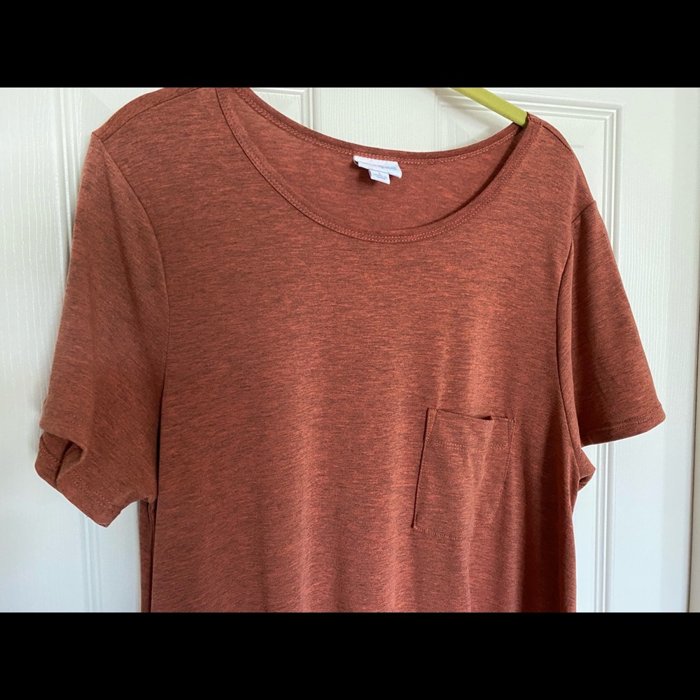 Lularoe Large Heathered Orange Carly Dress
